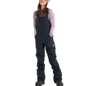 Women's Black Snow Bib Overalls